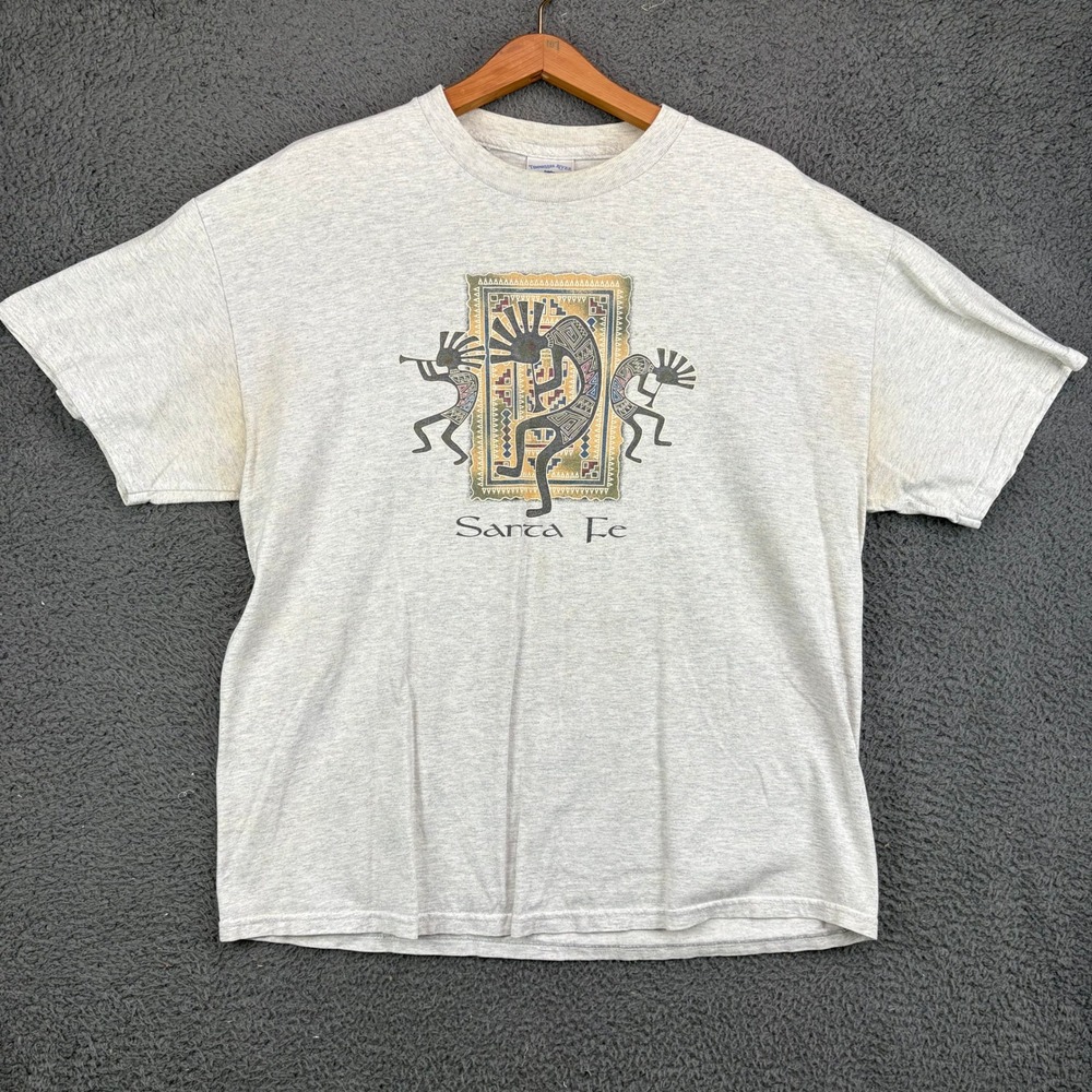 Tennessee River Santa Fe Kokopelli Graphic T-Shirt Mens XL Gray‎ Heather Cotton